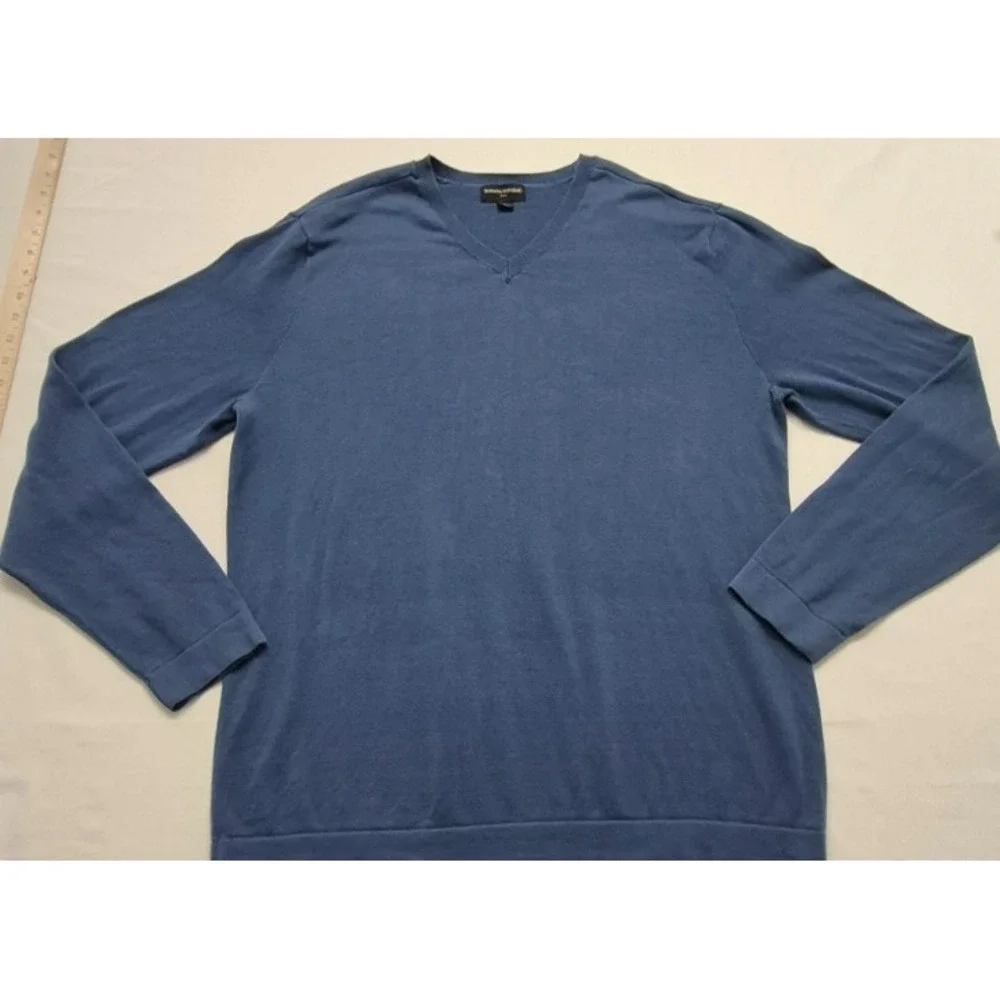 Banana Republic Men's Blue‎ V-neck Long Sleeve pullover Sweater Size XL